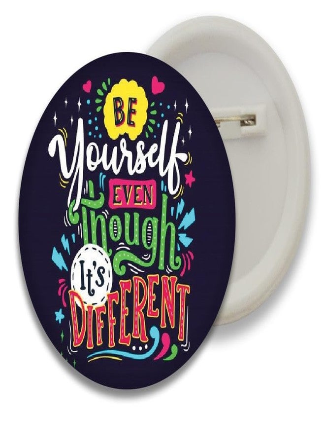 D2C® Plastic Motivational Quotes Round Pin Button Badge - Perfect for Boys, Girls, Men & Women Trendy Batches for Bags, Backpacks Ideal Birthday Gift, Party Favor Size 58mm Multicolor Pack of 5 D13 - Image 2